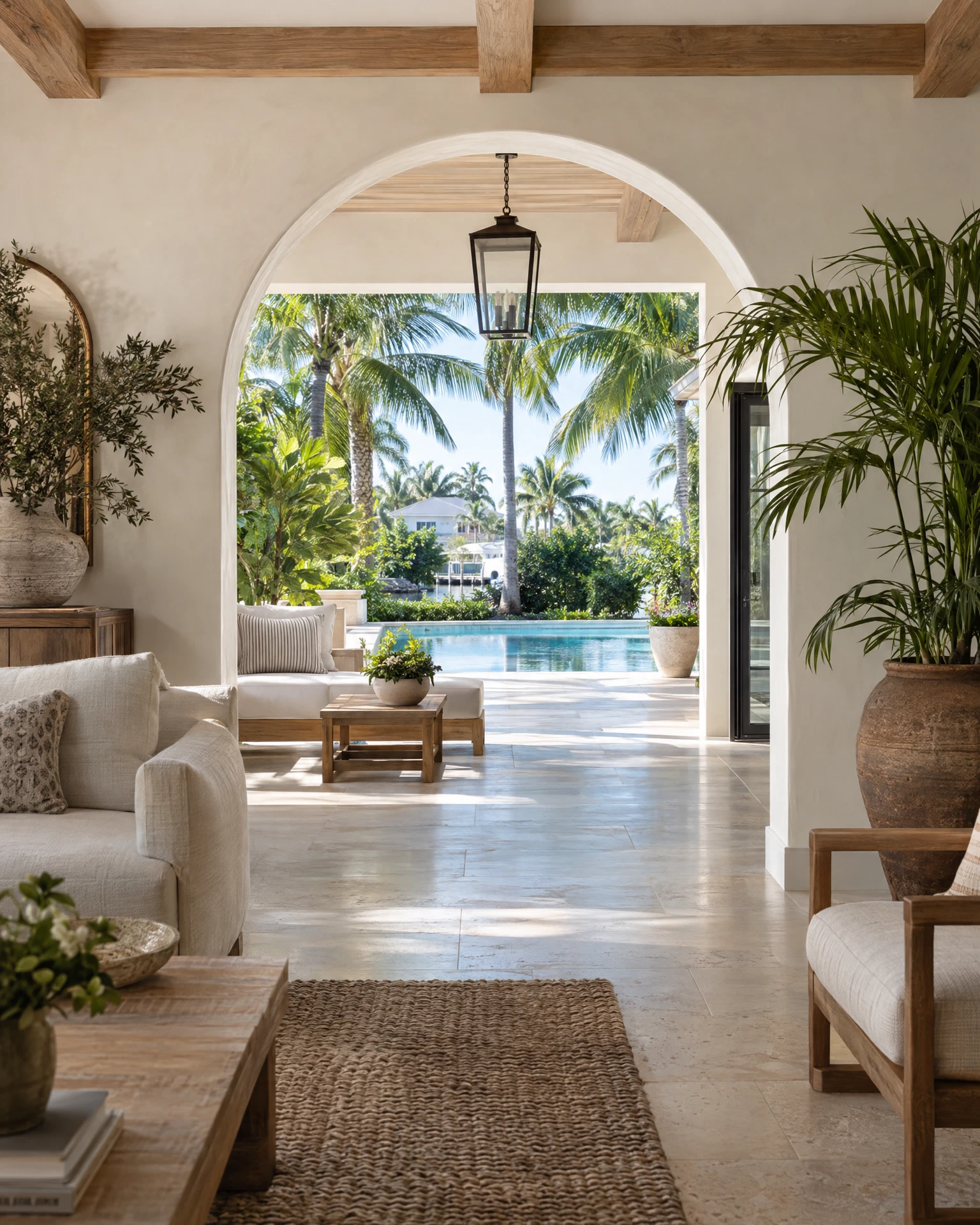Understanding your South Florida home, inside and out Bright Florida coastal home interior opening onto a lush tropical garden